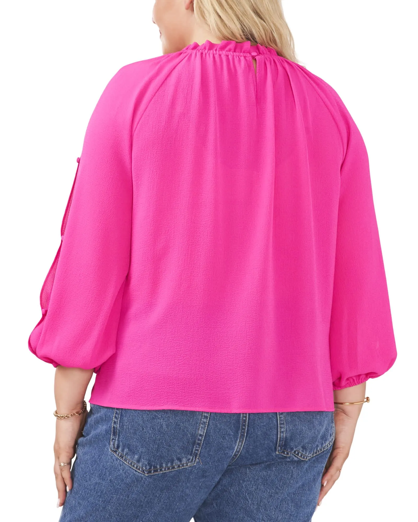 Abigail Open Shoulder Blouse | HOT PINK