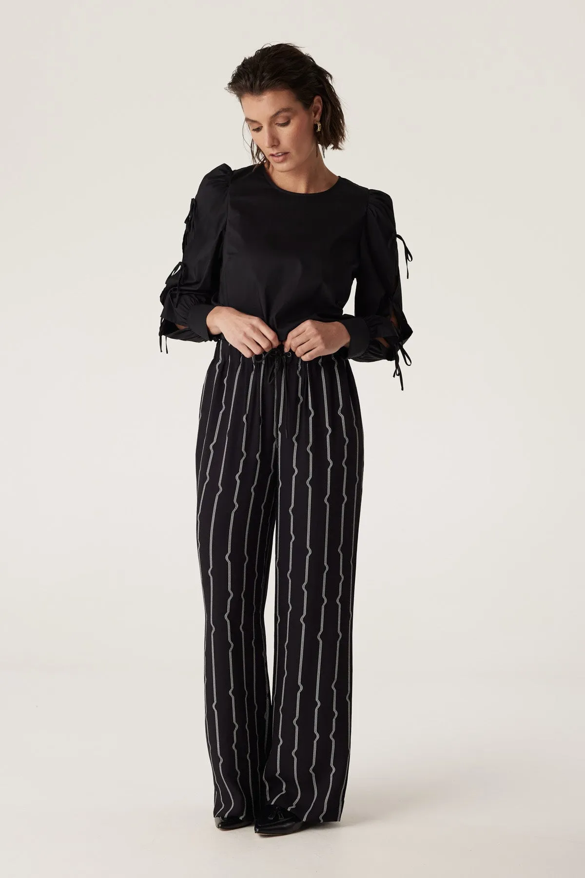 Allegra Stripe Pant - Pulse Print