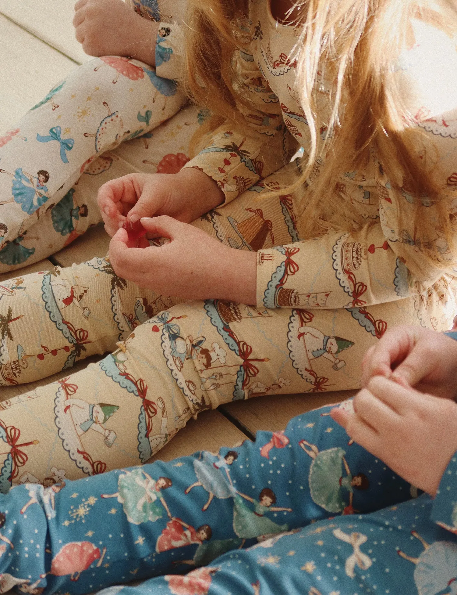 Basic Blouse/Pants Set in Snow Bow Ballerina