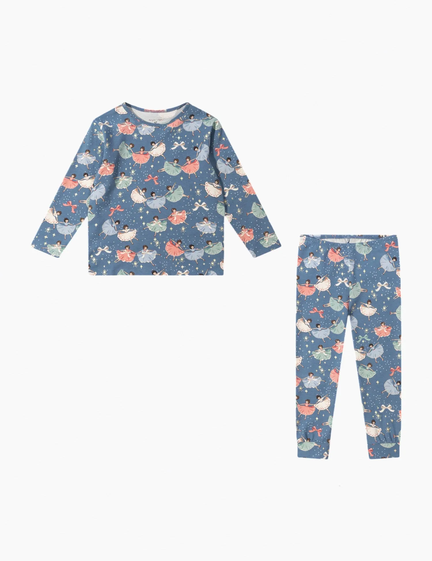 Basic Blouse/Pants Set in Snow Bow Ballerina