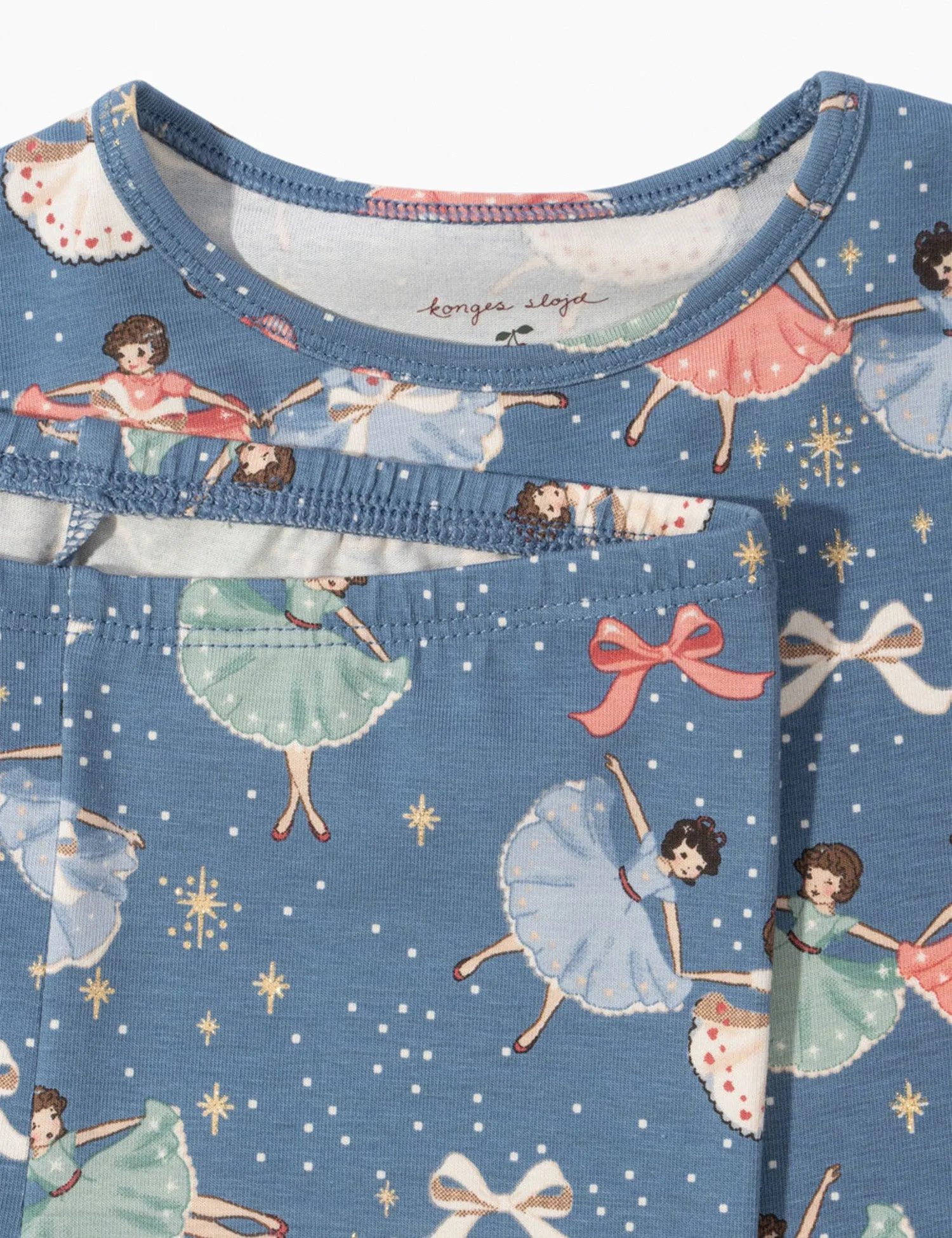 Basic Blouse/Pants Set in Snow Bow Ballerina