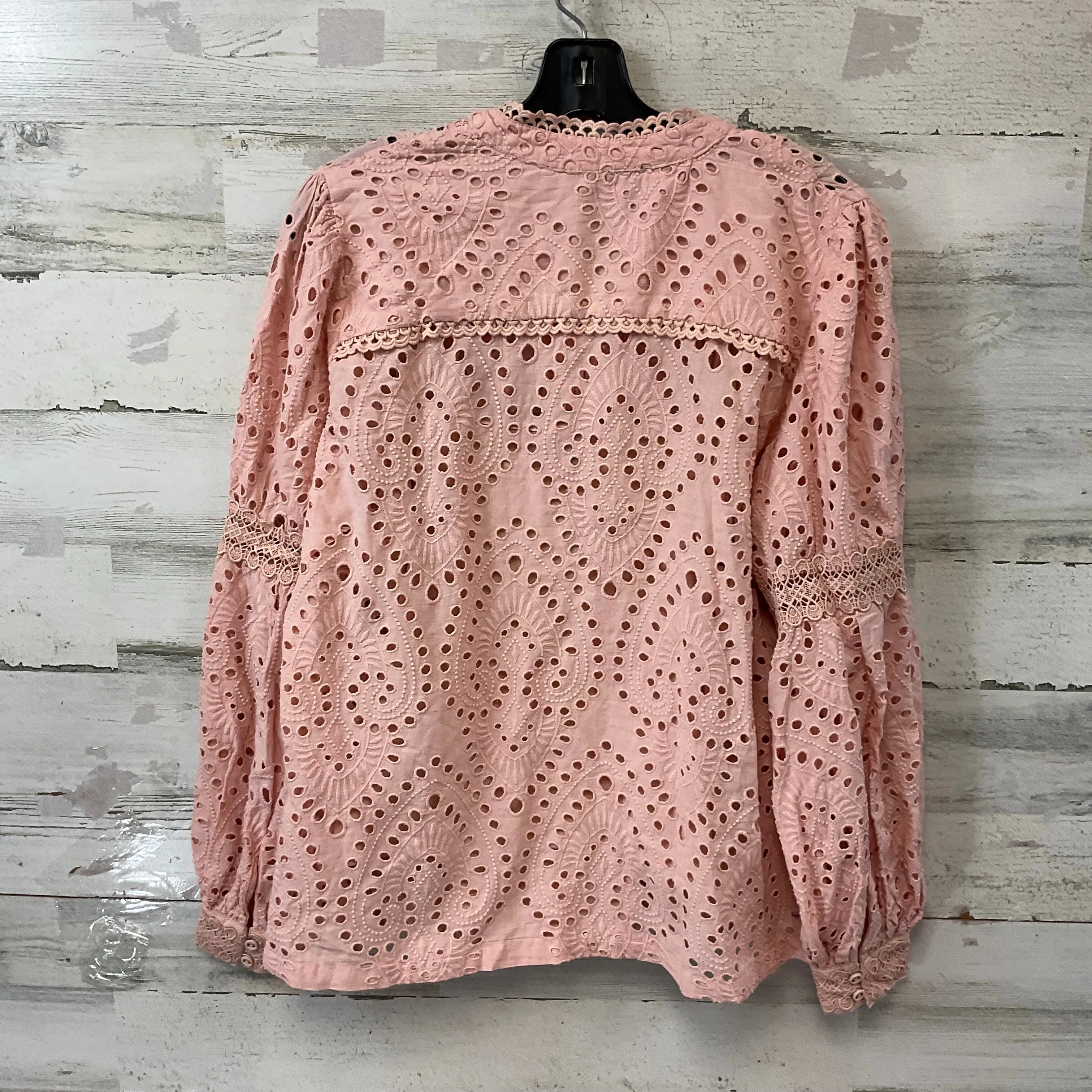 Blouse Long Sleeve By Boston Proper In Pink, Size: M