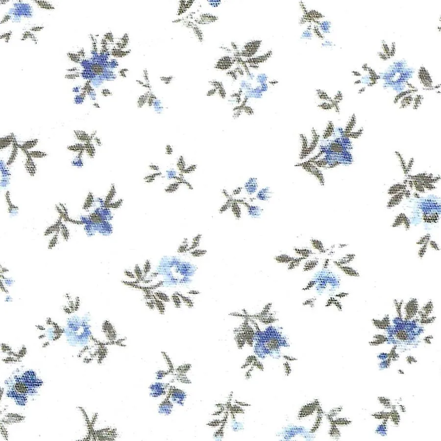 Blue and Dark Green Floral