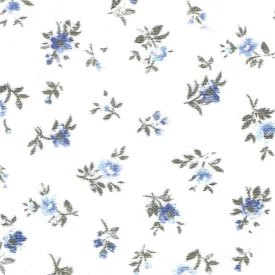 Blue and Dark Green Floral