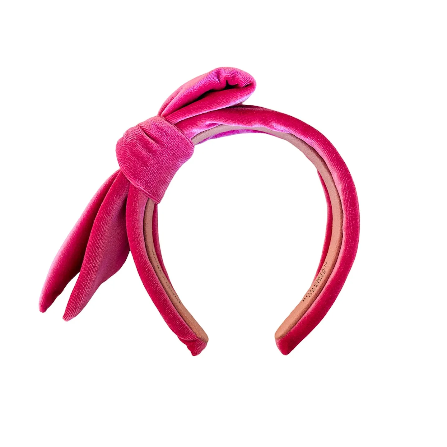 Bubblegum Pink Velvet Side Bow  Headband