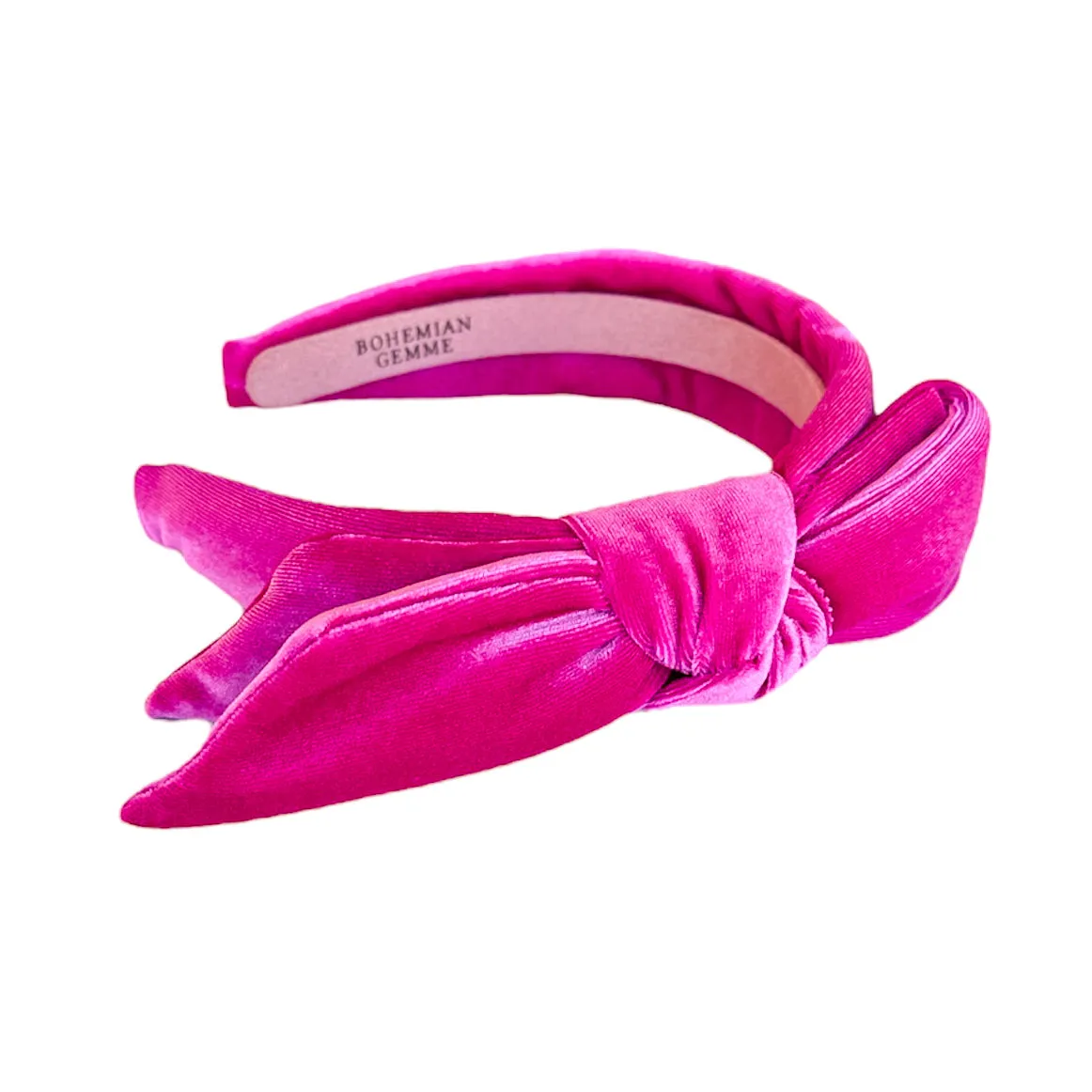 Bubblegum Pink Velvet Side Bow  Headband