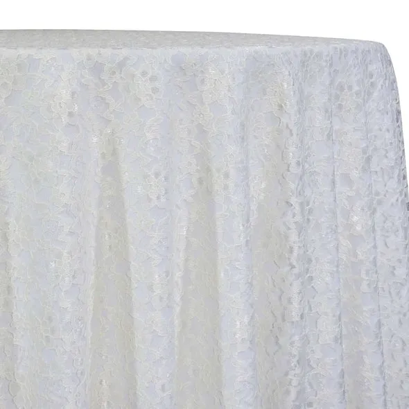 Classic Lace Table Linen in White