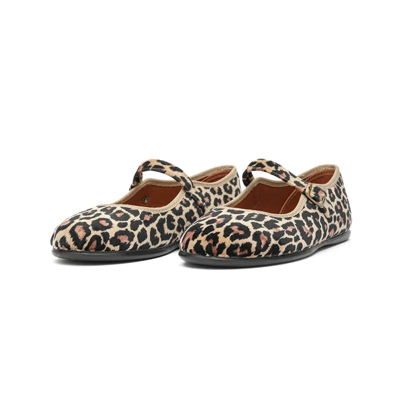 Classic Mary Janes In Animal Print