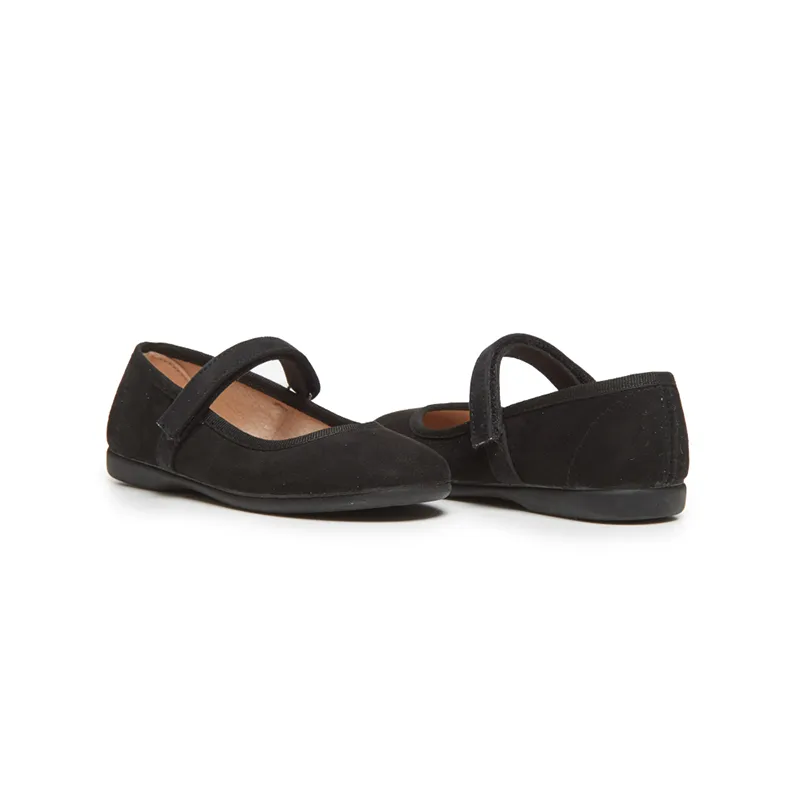 Classic Suede Mary Janes In Black