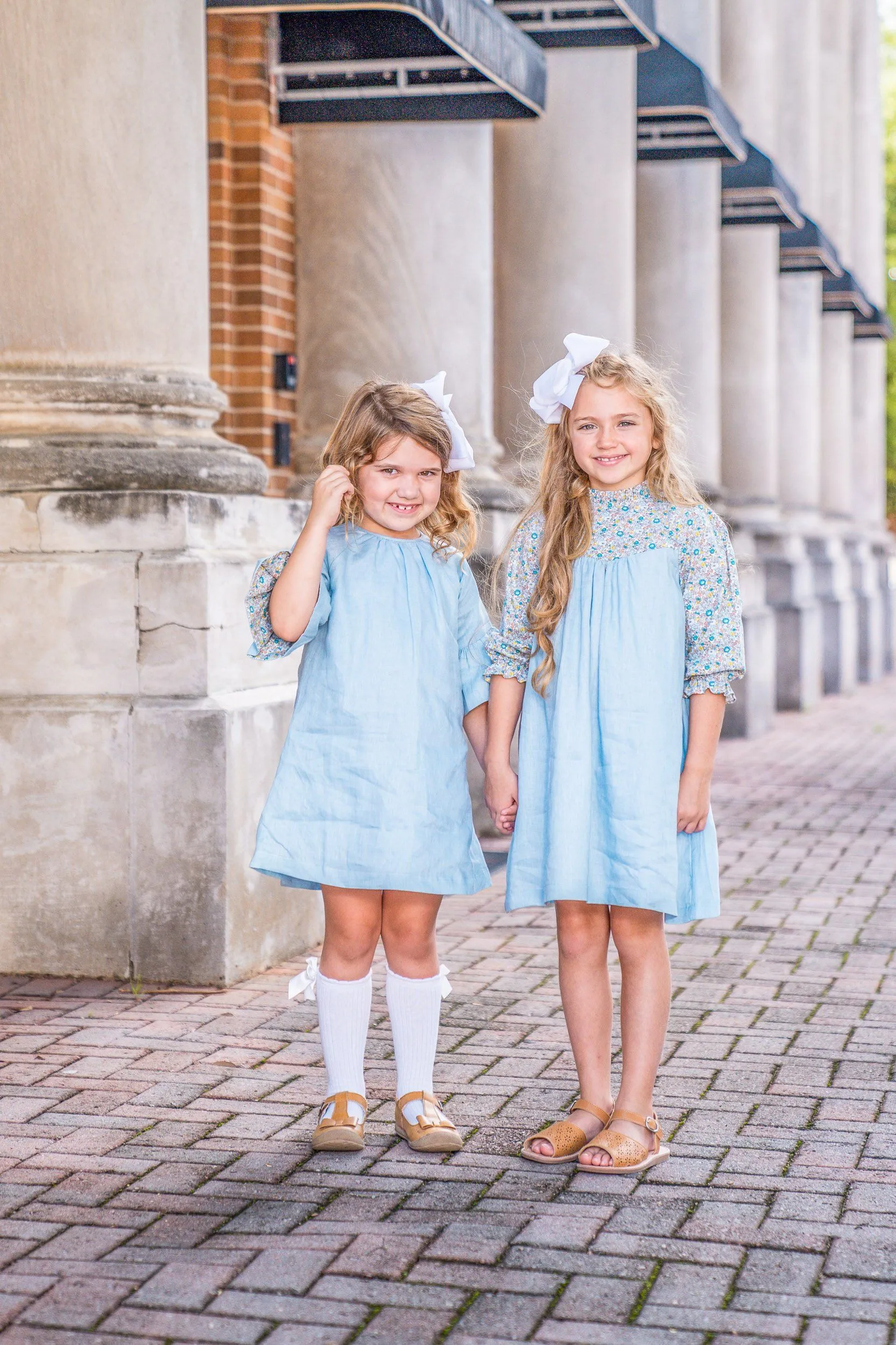 Colette Blue Linen Dress