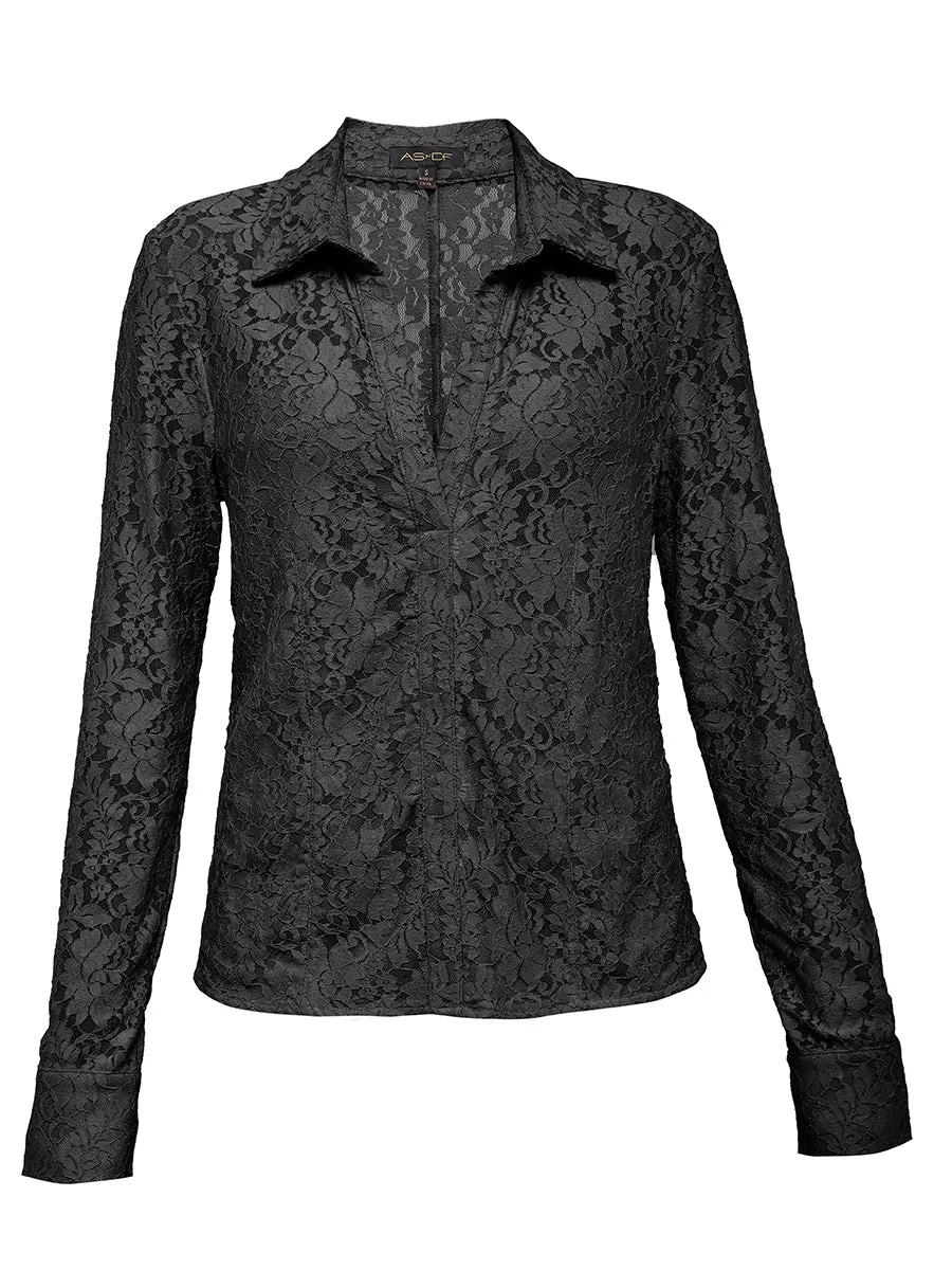 CURVE DIXIE STRETCH LACE BLOUSE