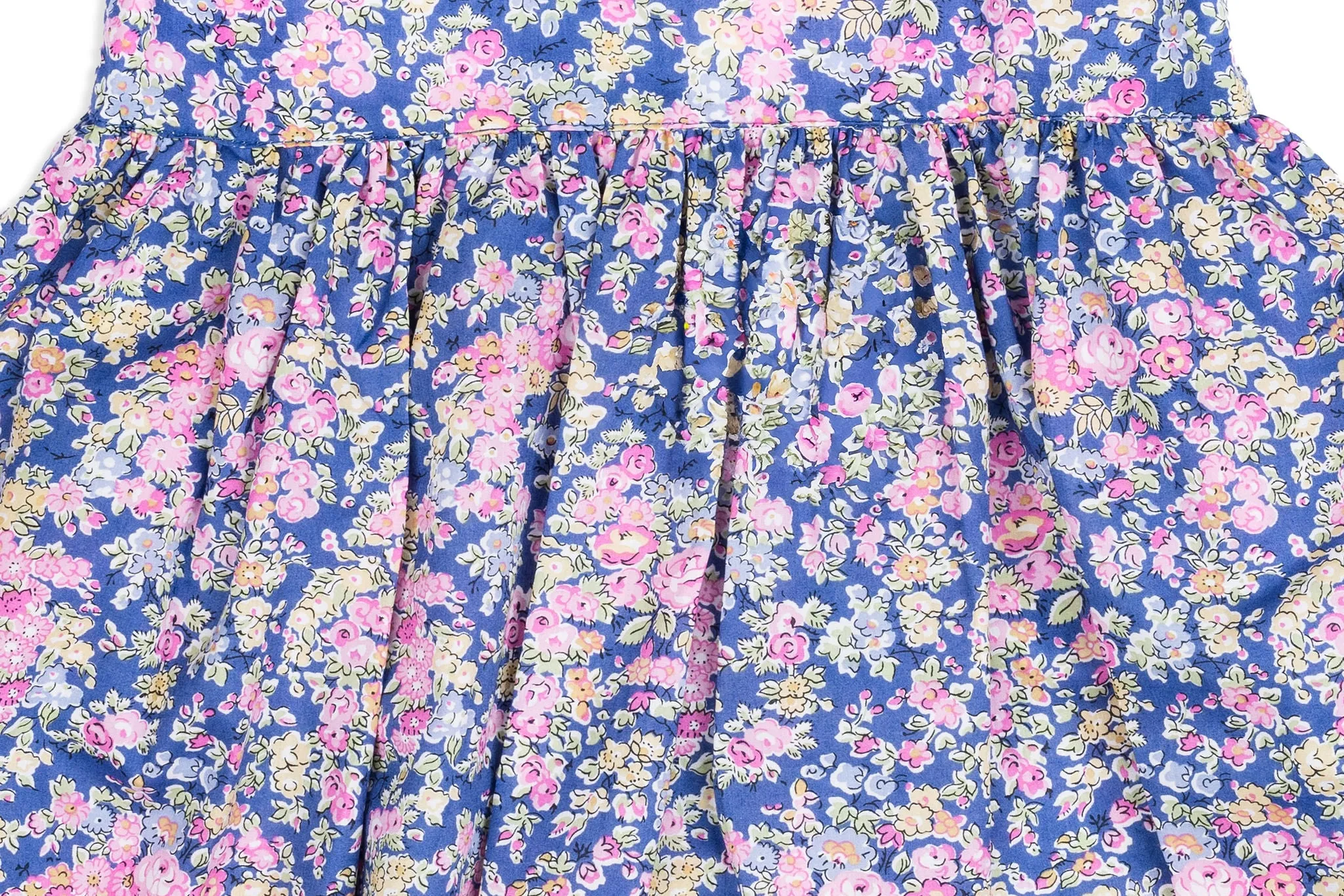 Deep Blue & Pink Floral Dress