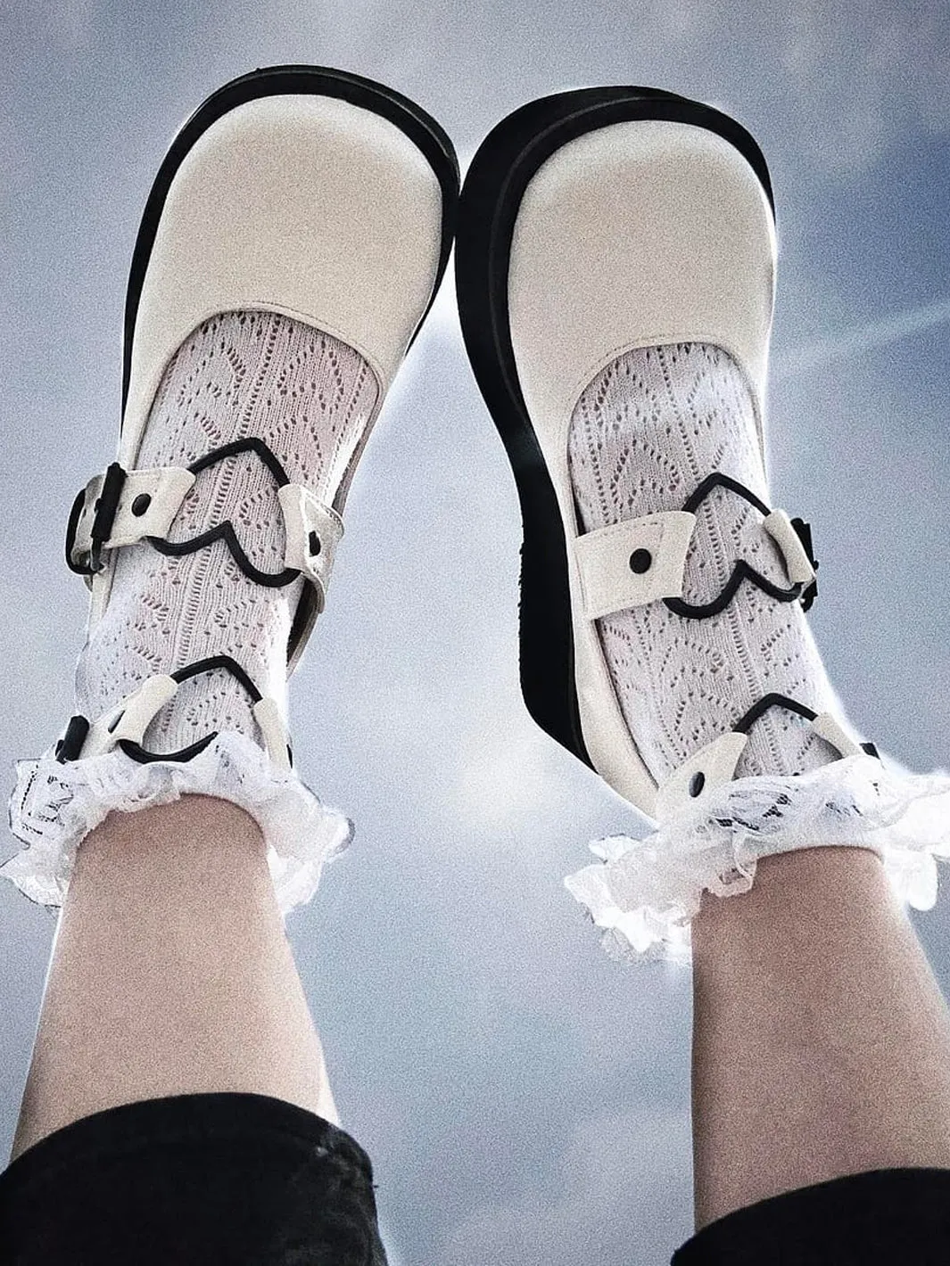 DEMONIA SPRITE-02 - WHITE VEGAN LEATHER ✰ PRE ORDER ✰