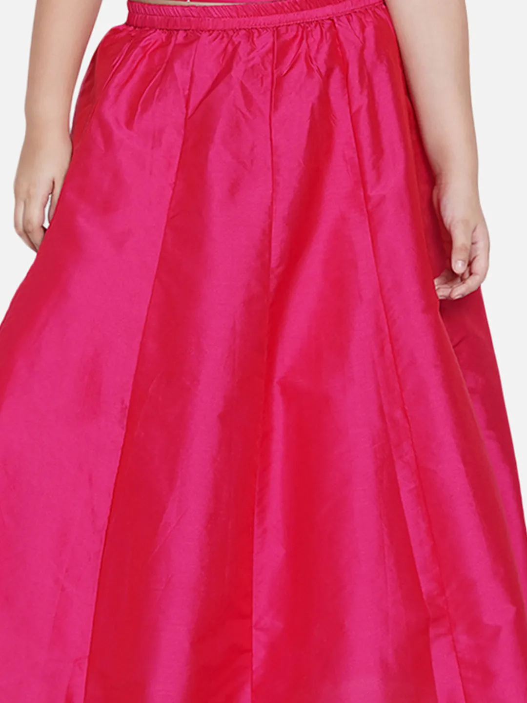Girls Pink Ready to Wear Lehenga Choli