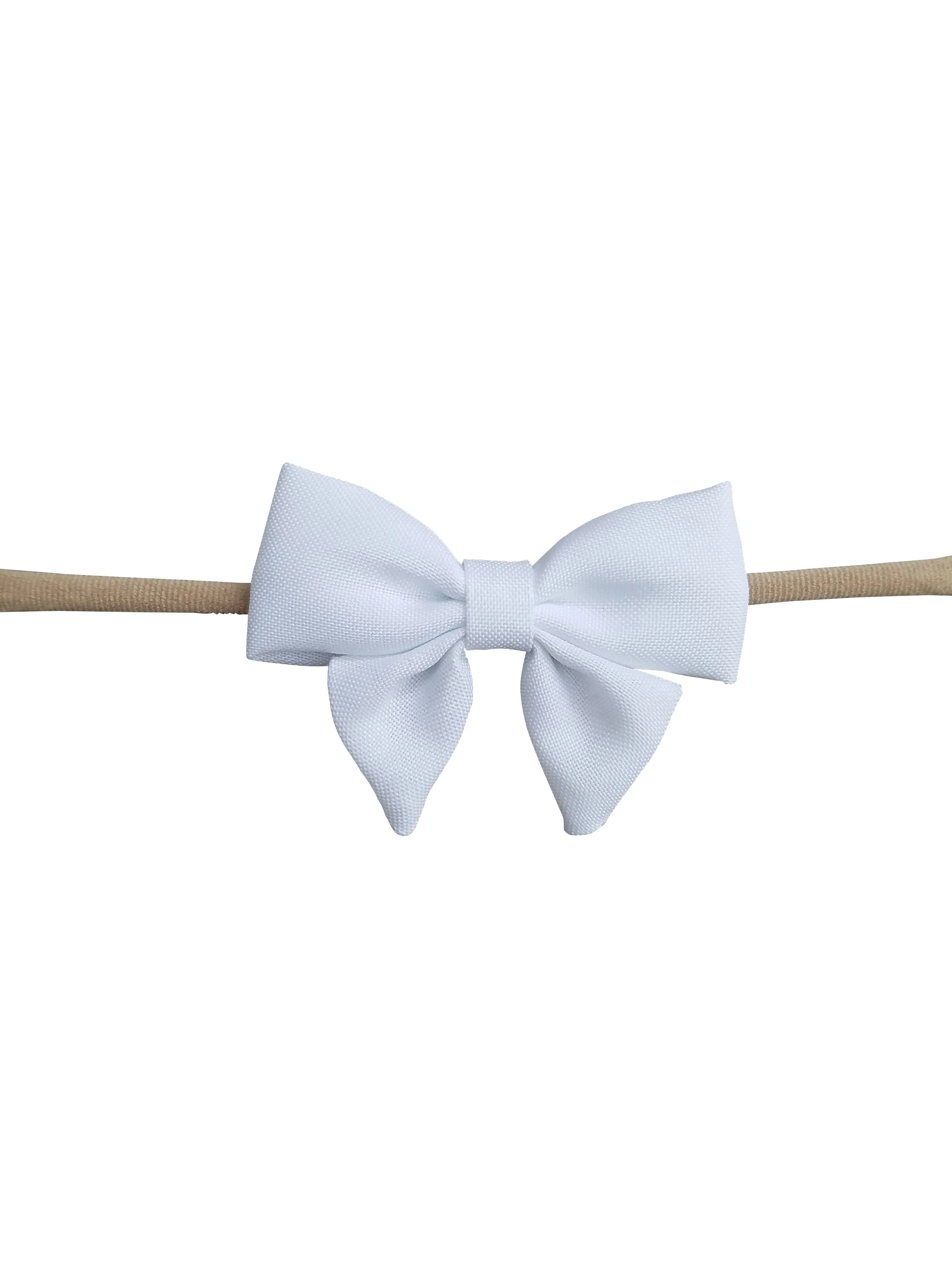 Handmade Hair Bow on Stretchy Nylon Headband
