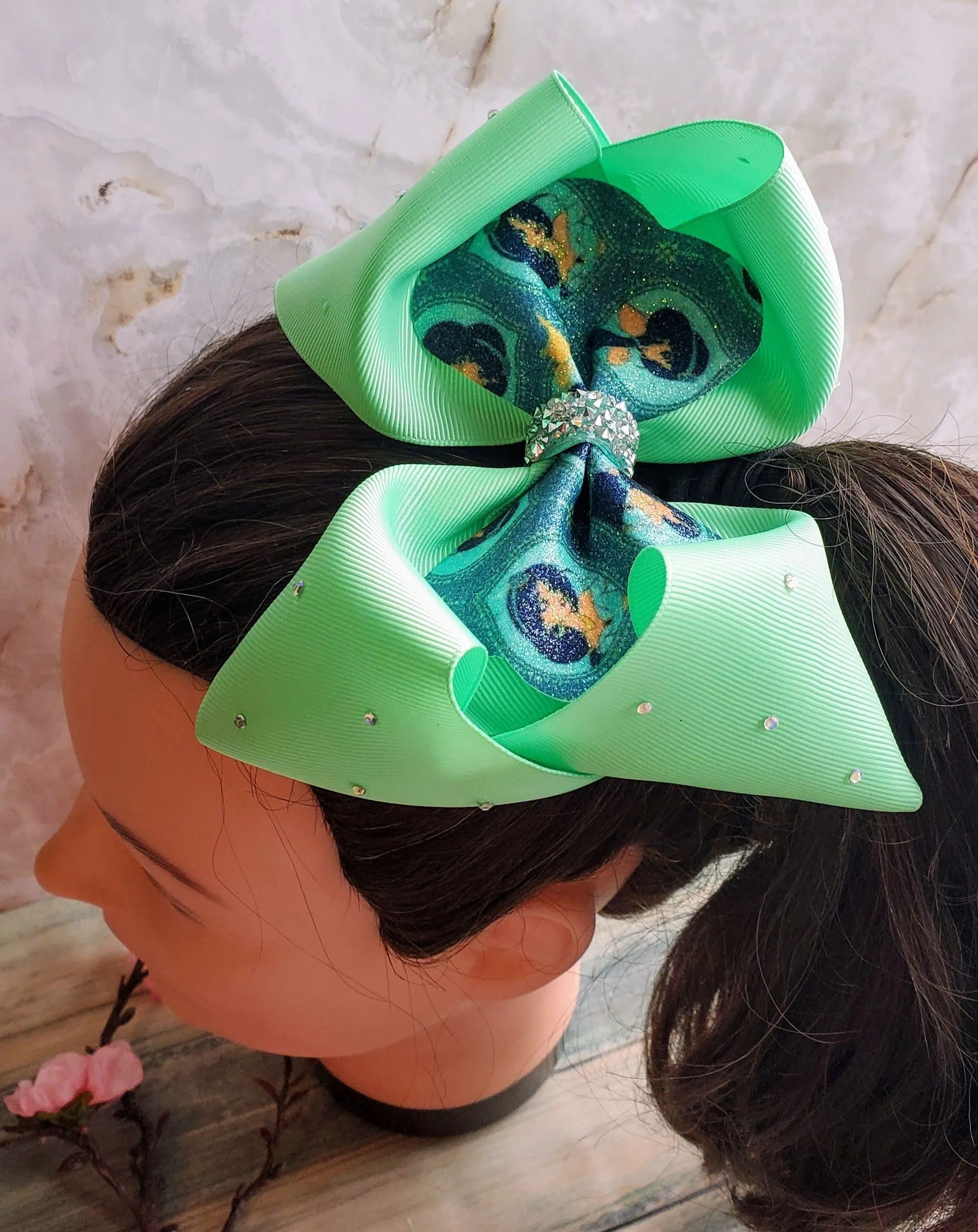 Jade Color Big Boutique Bow