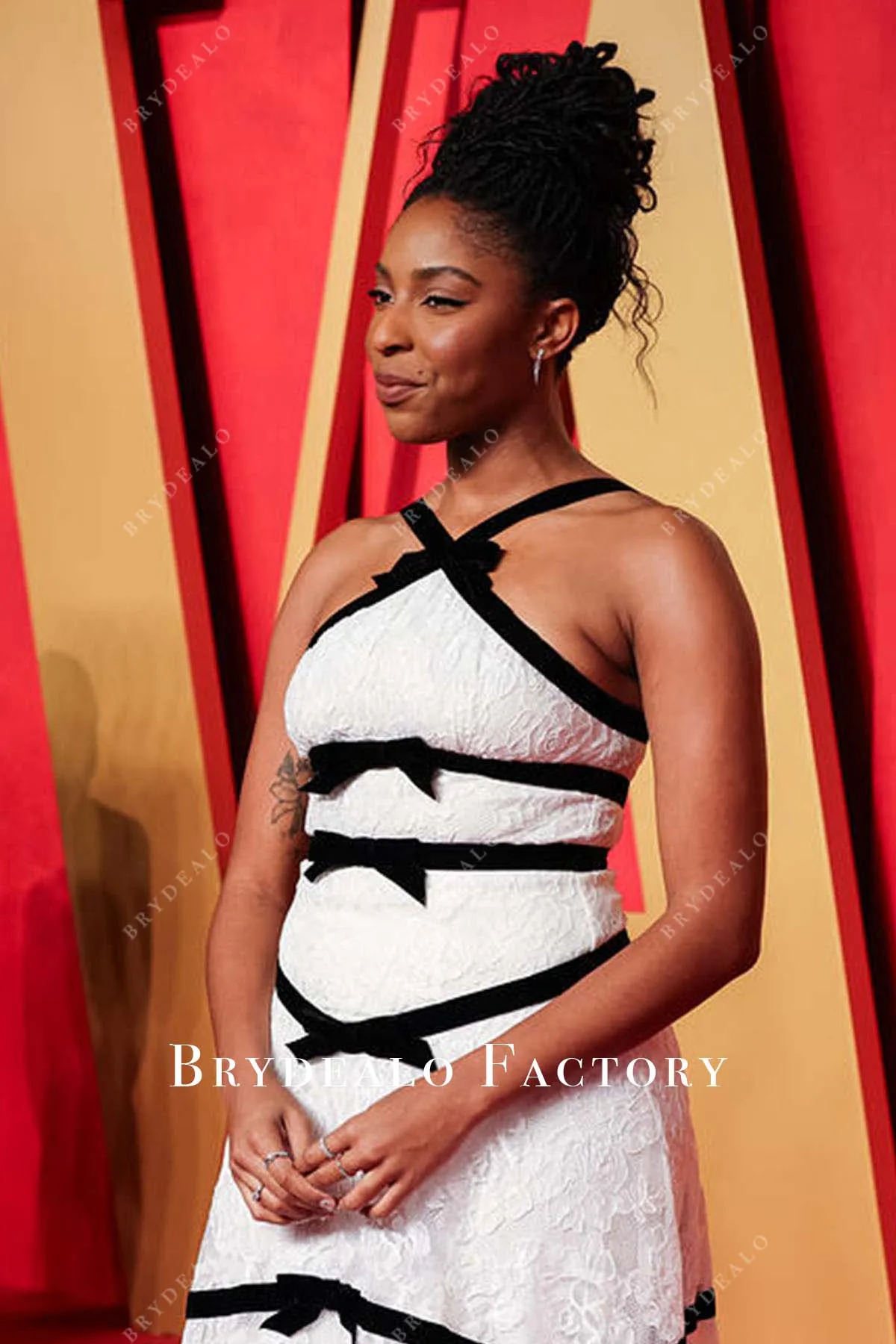 Jessica Williams White Lace A-Line 2024 Oscars After Party Dress