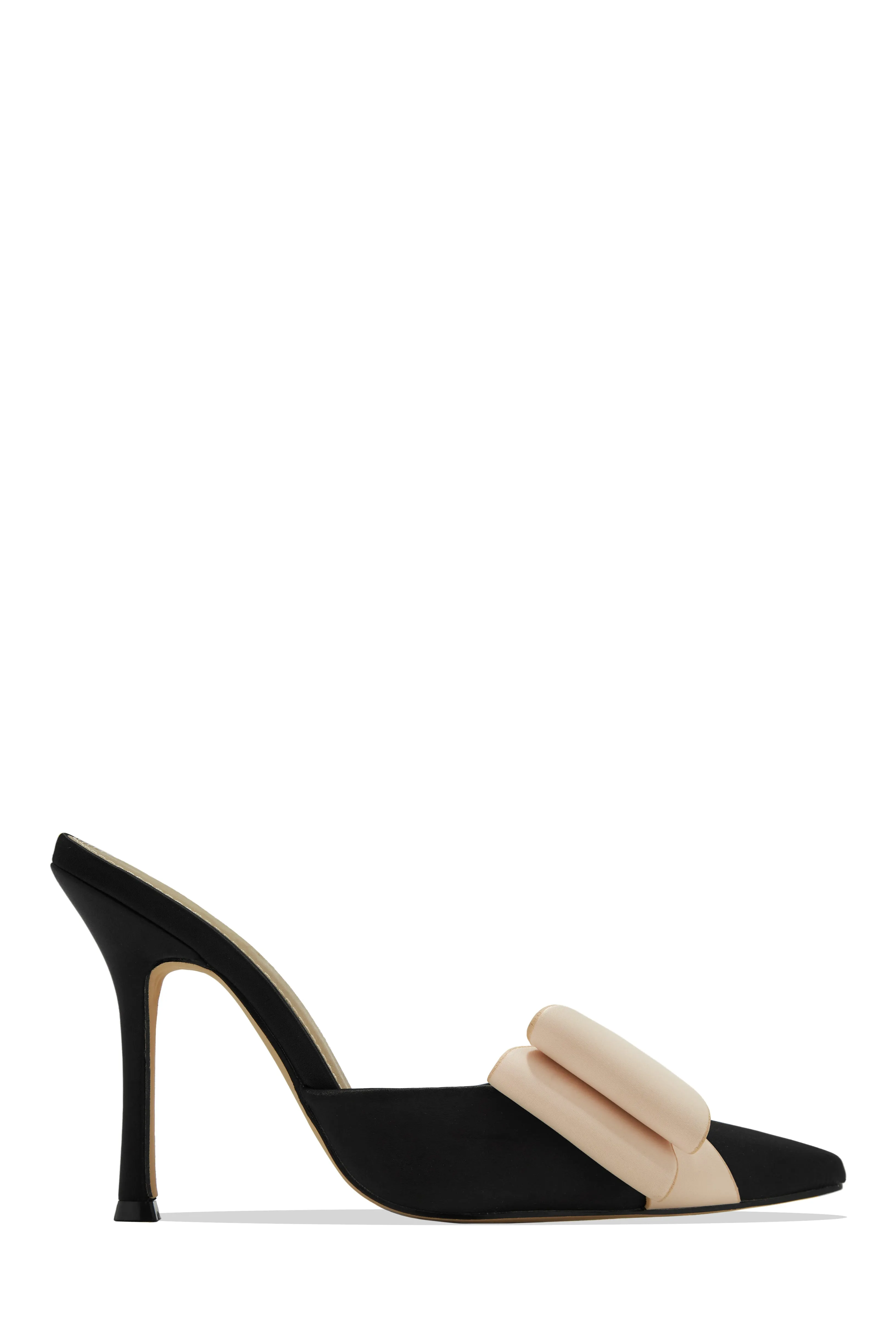 Jodene Bow Front Mule Heels - Blue