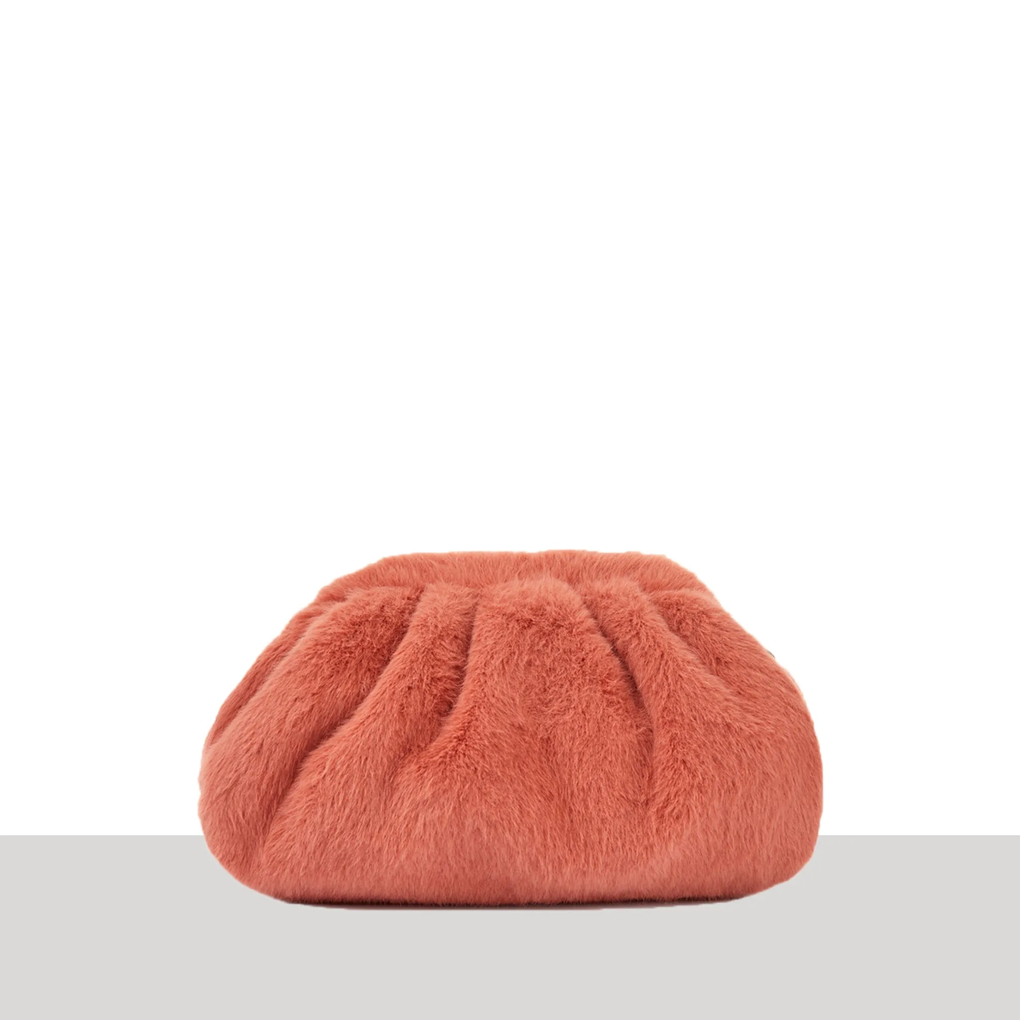 'Kyoto' Peach Faux Fur Mini Bag
