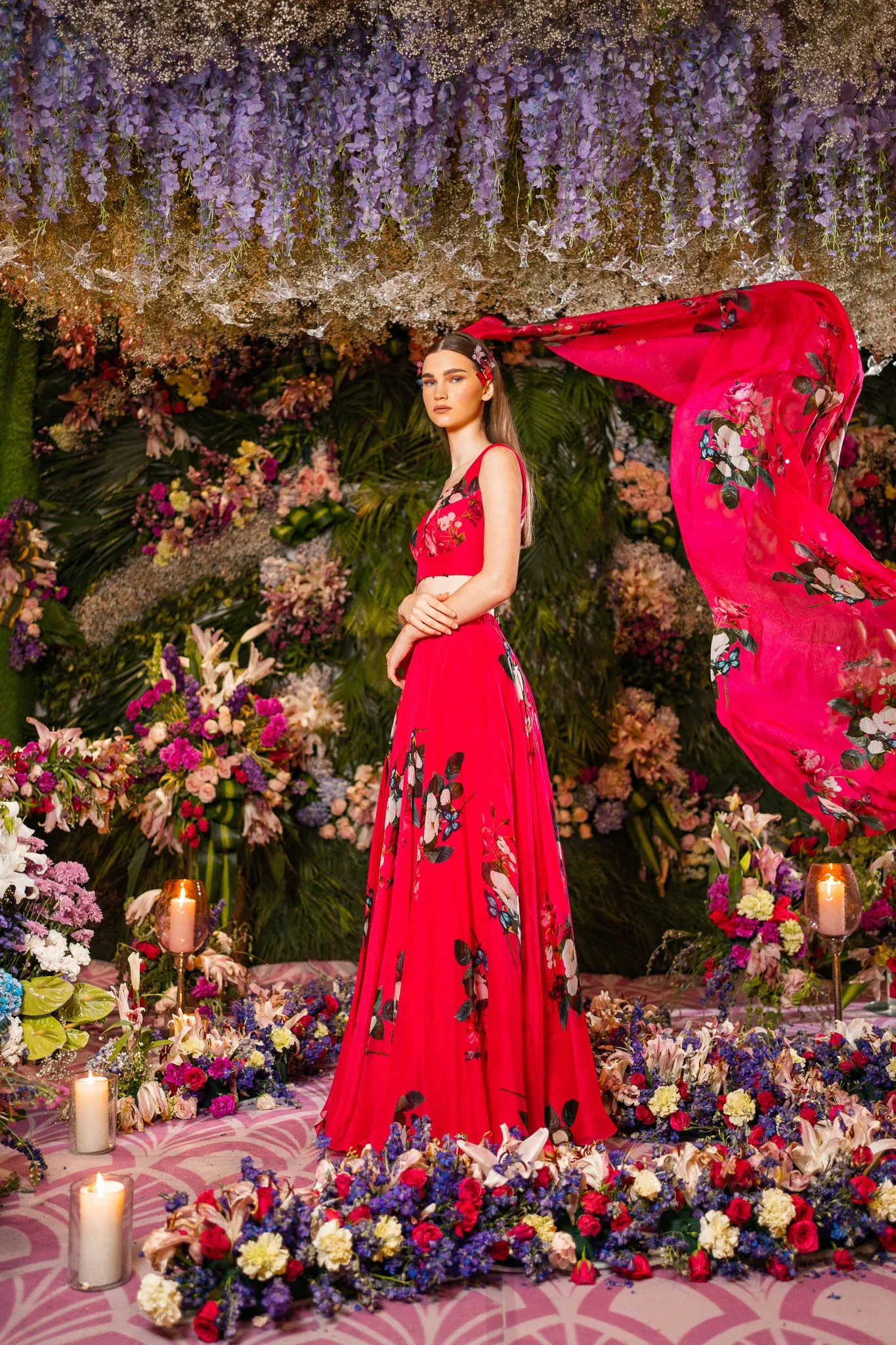 Lehenga set -Hot pink