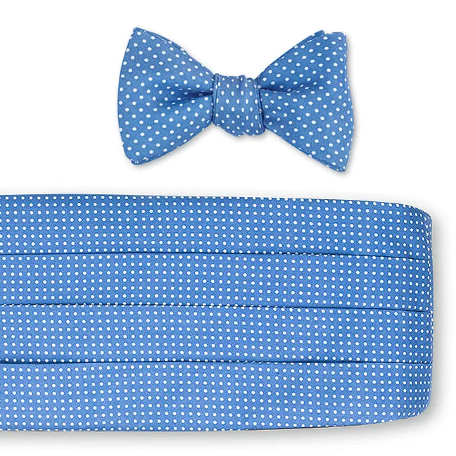 Light Blue Halstead Spots Cummerbund Set - CB4407