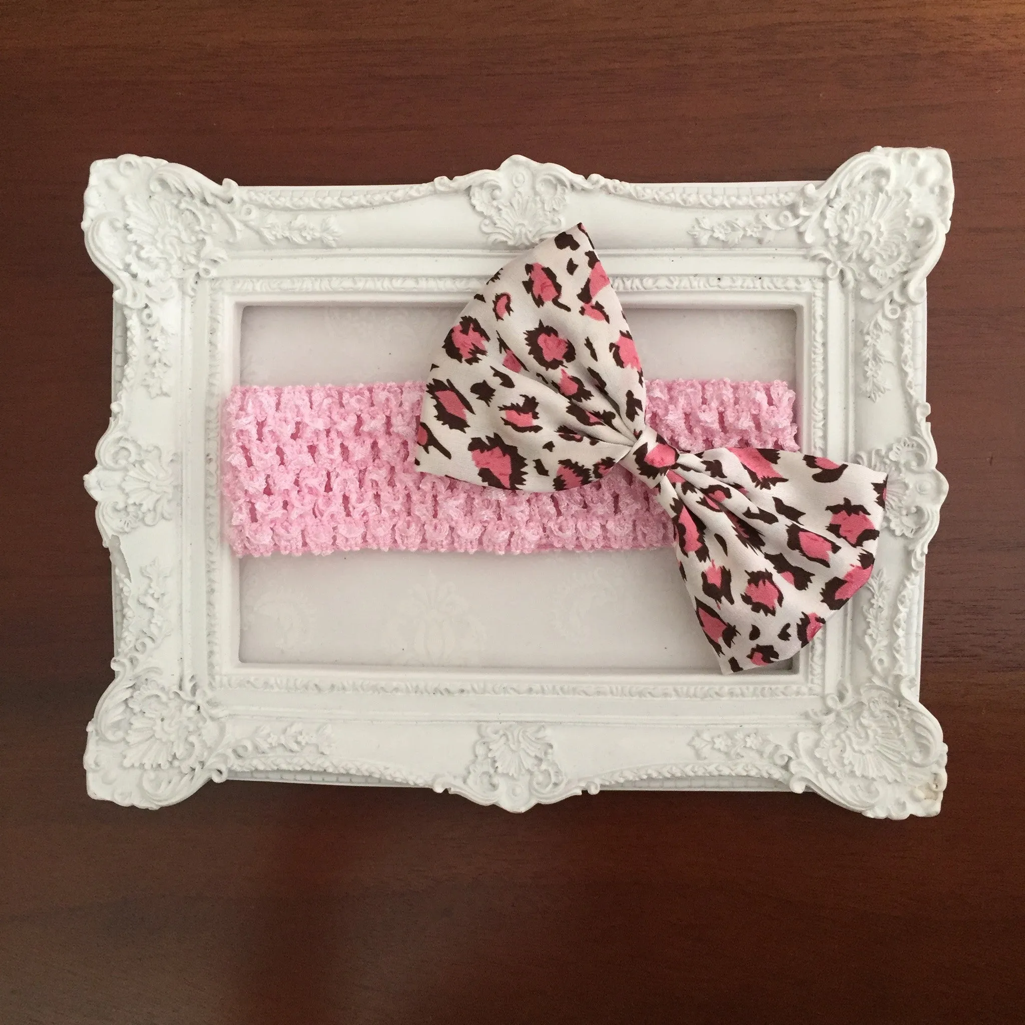 Light Pink Leopard Waist with White Ruffles Pettiskirt