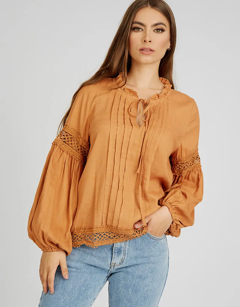 Lilli Lace Trim Blouse