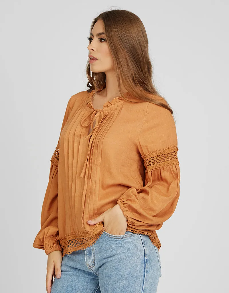 Lilli Lace Trim Blouse