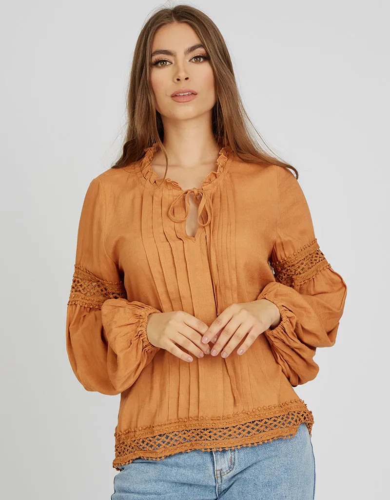 Lilli Lace Trim Blouse