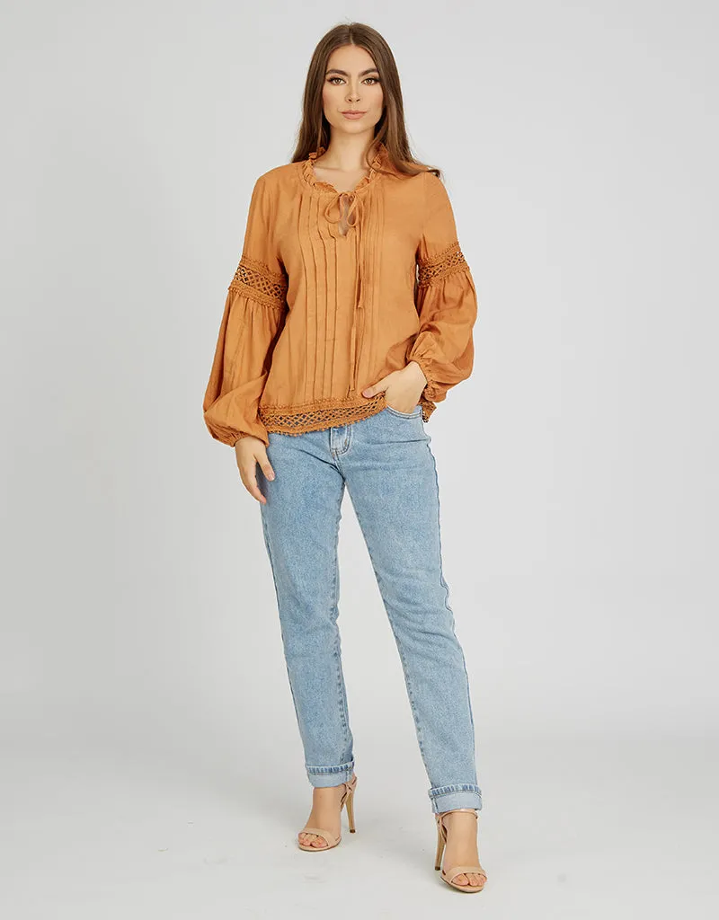 Lilli Lace Trim Blouse