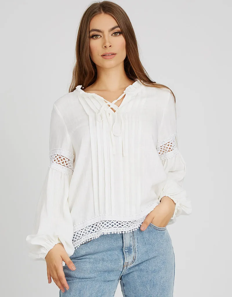 Lilli Lace Trim Blouse