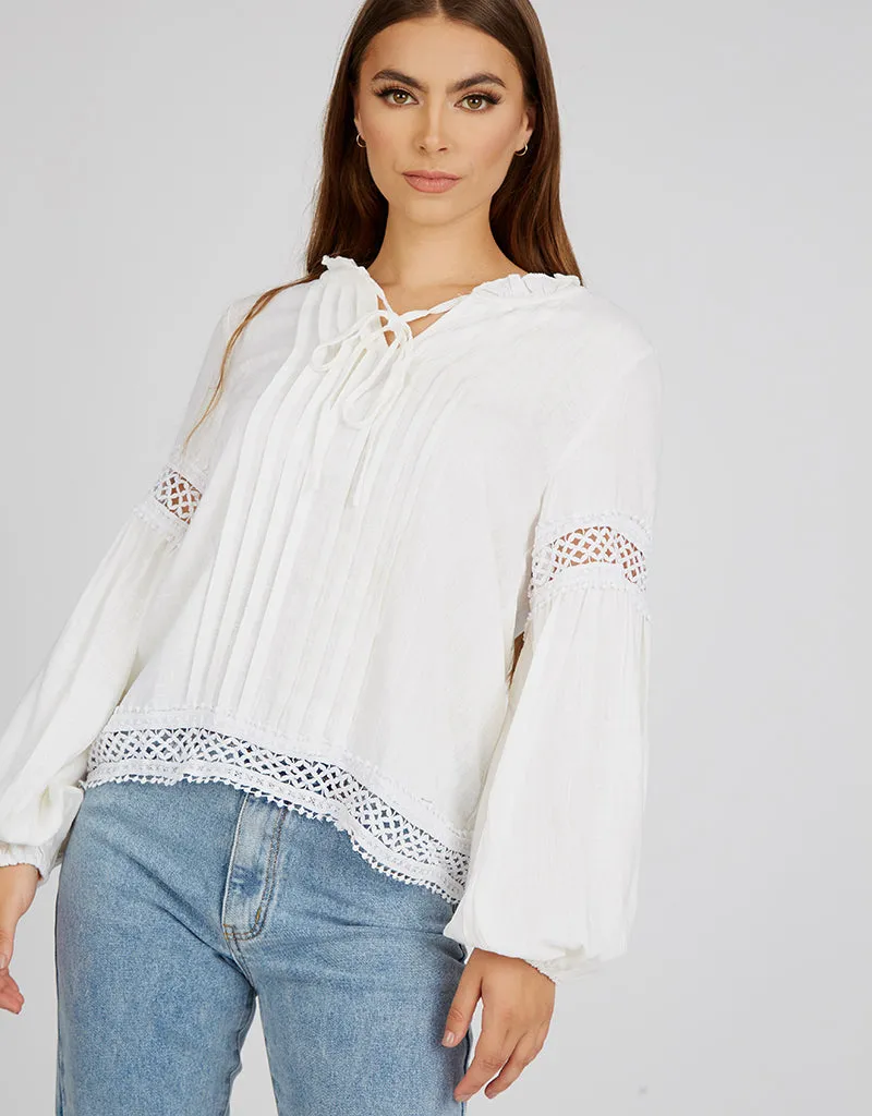 Lilli Lace Trim Blouse