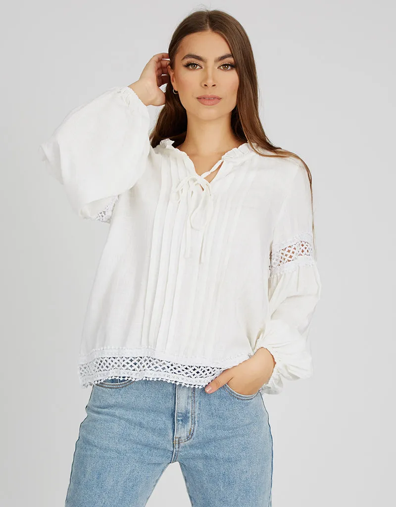 Lilli Lace Trim Blouse