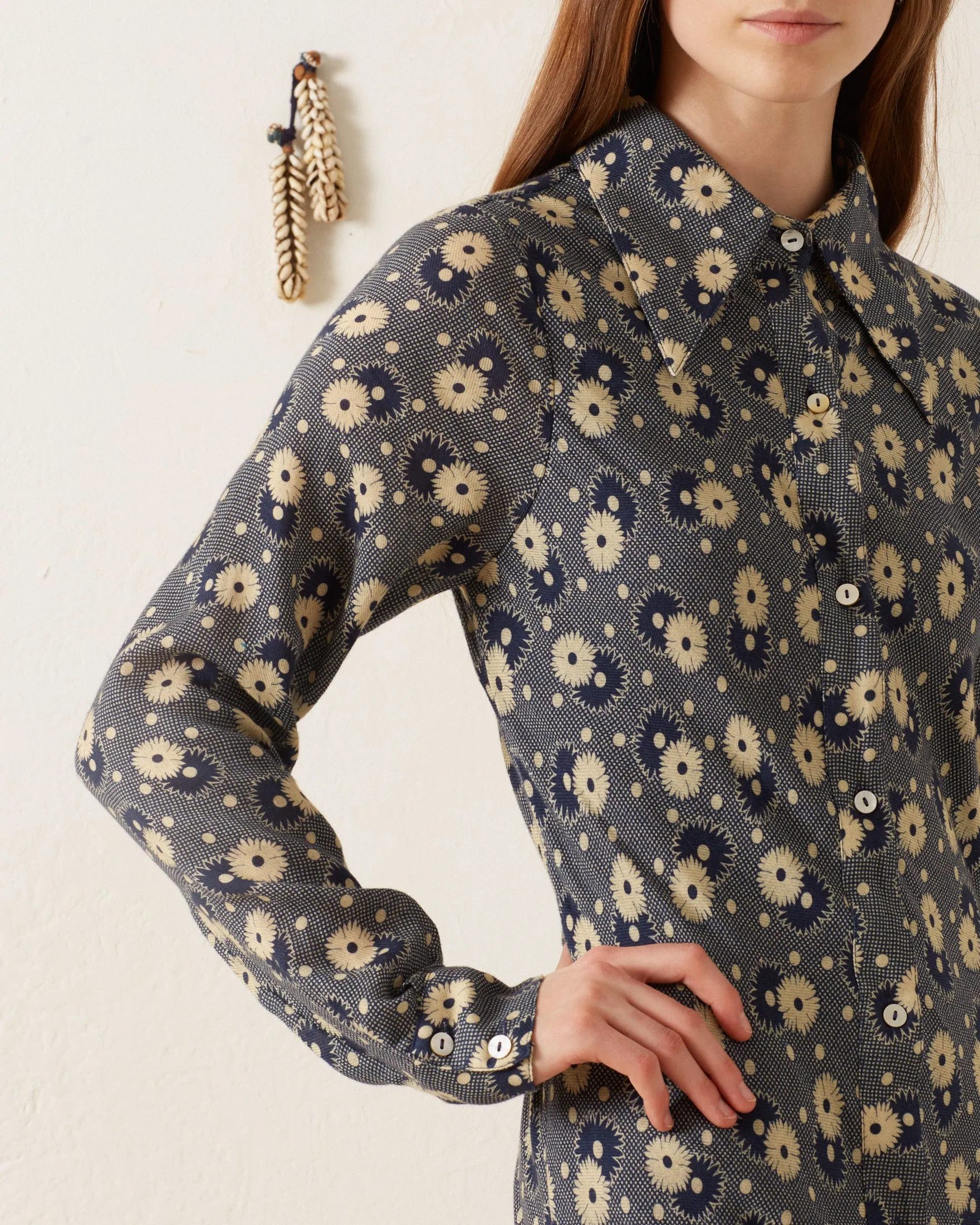 Lotte Navy Daisy Dress