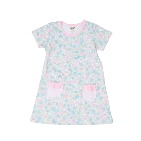 Mary Chase SS Pink Floral Gingham Dress