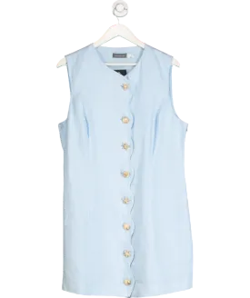 Mint Velvet Blue Linen Starfish Mini Dress UK 18
