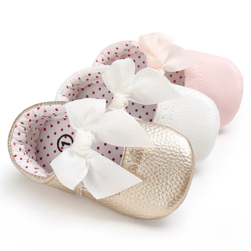 Polka Princess Baby Bow Shoes