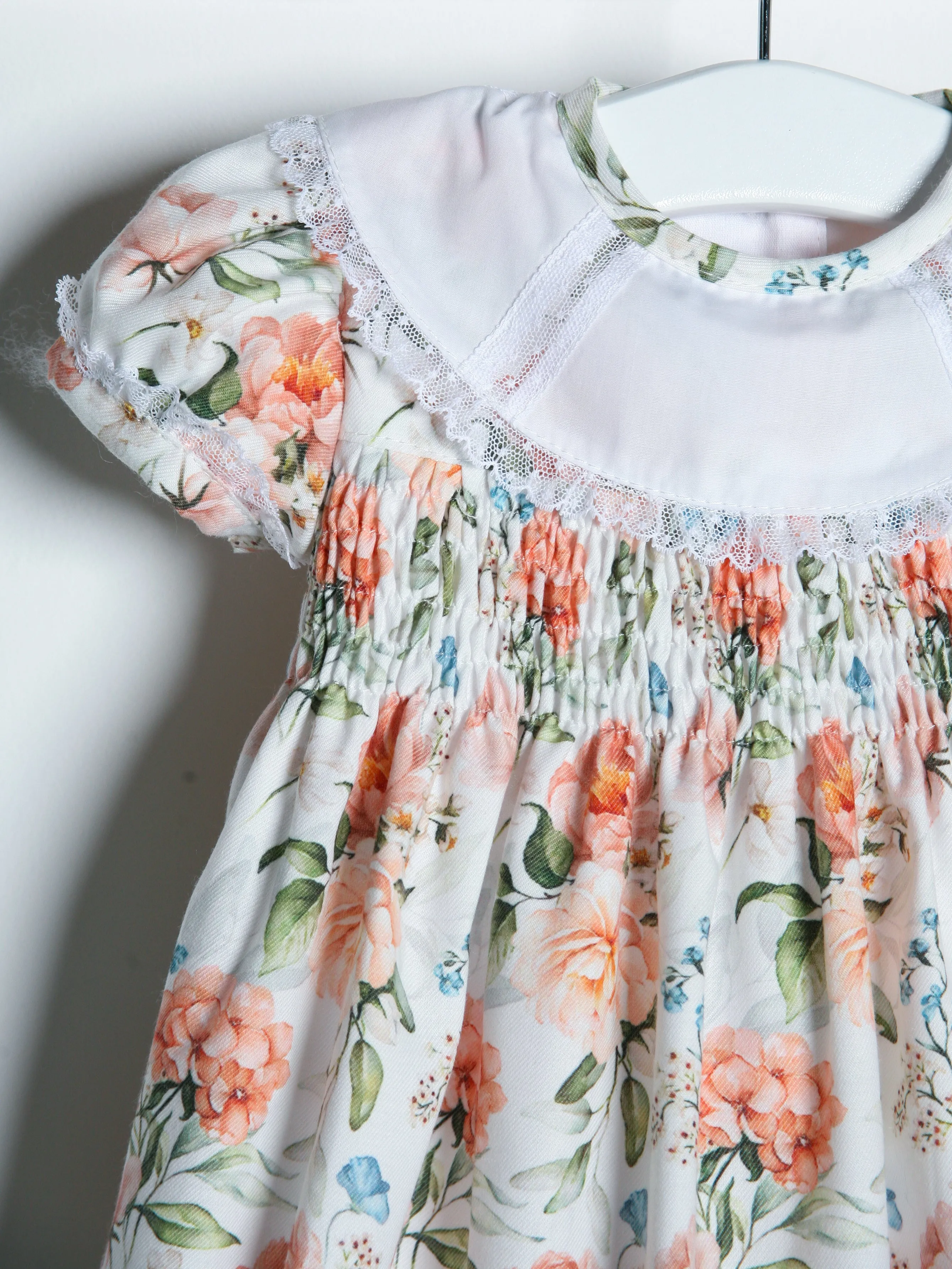 Rose & Albert Ivory Spring Floral Dress