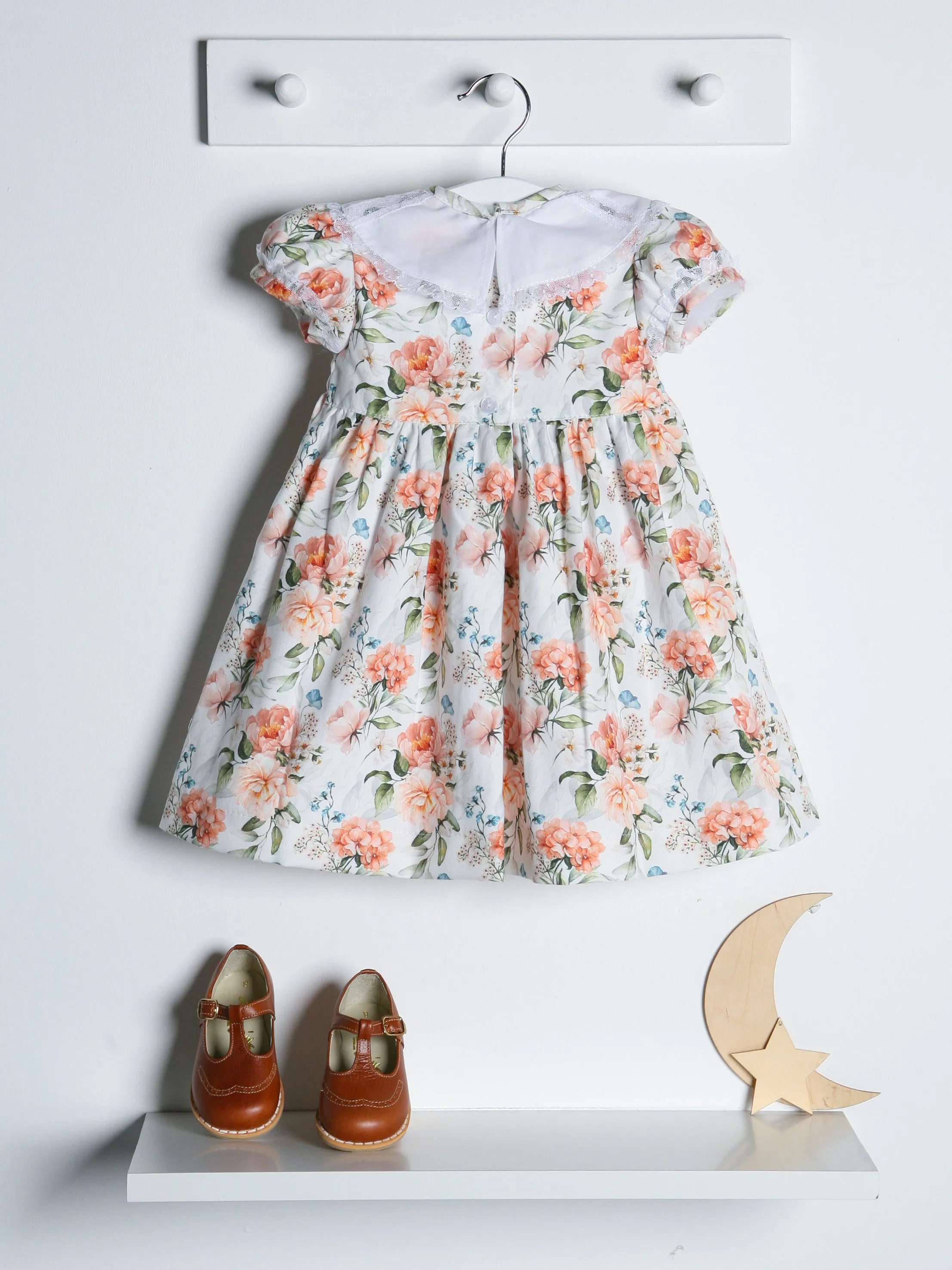 Rose & Albert Ivory Spring Floral Dress