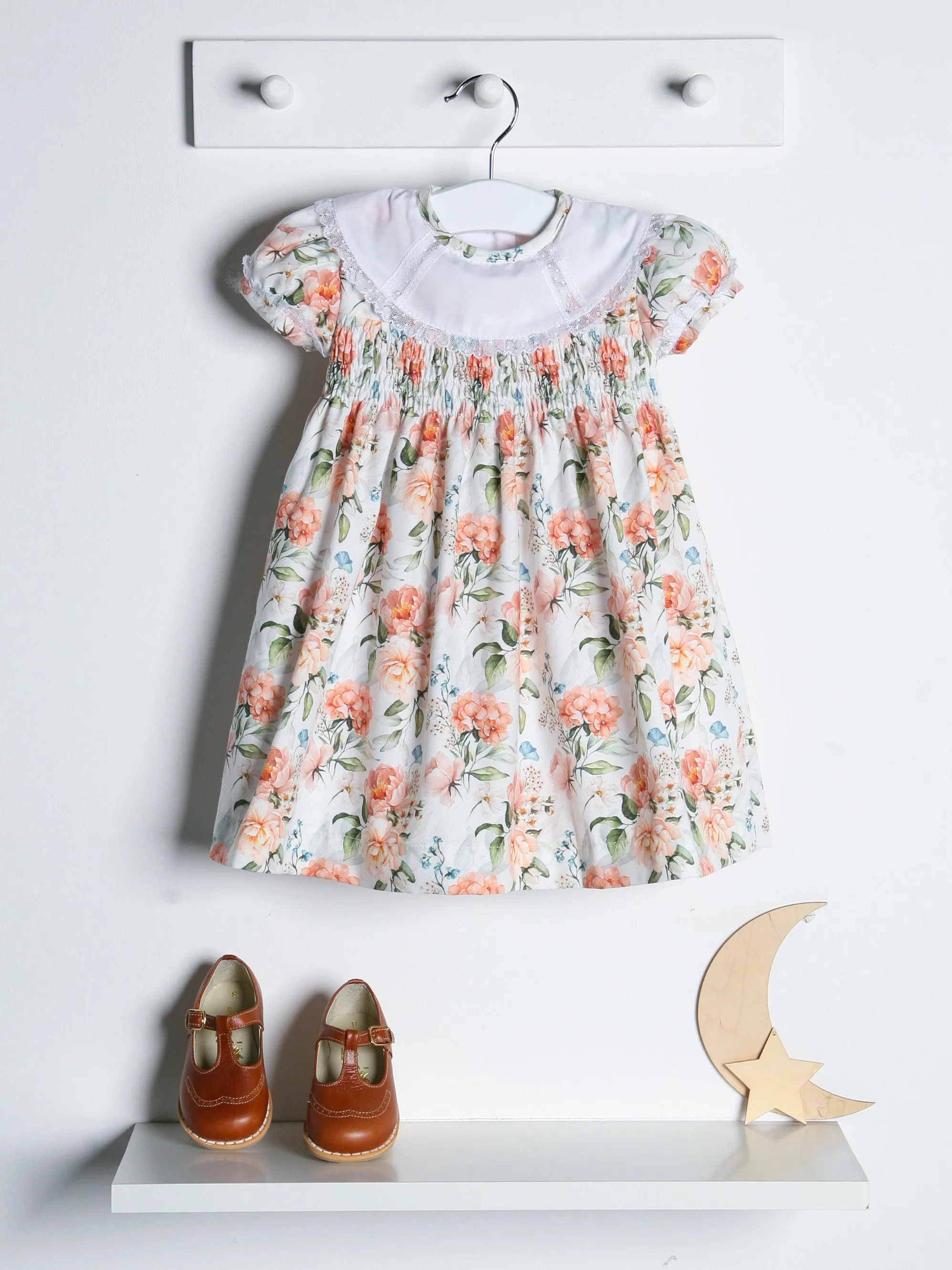 Rose & Albert Ivory Spring Floral Dress