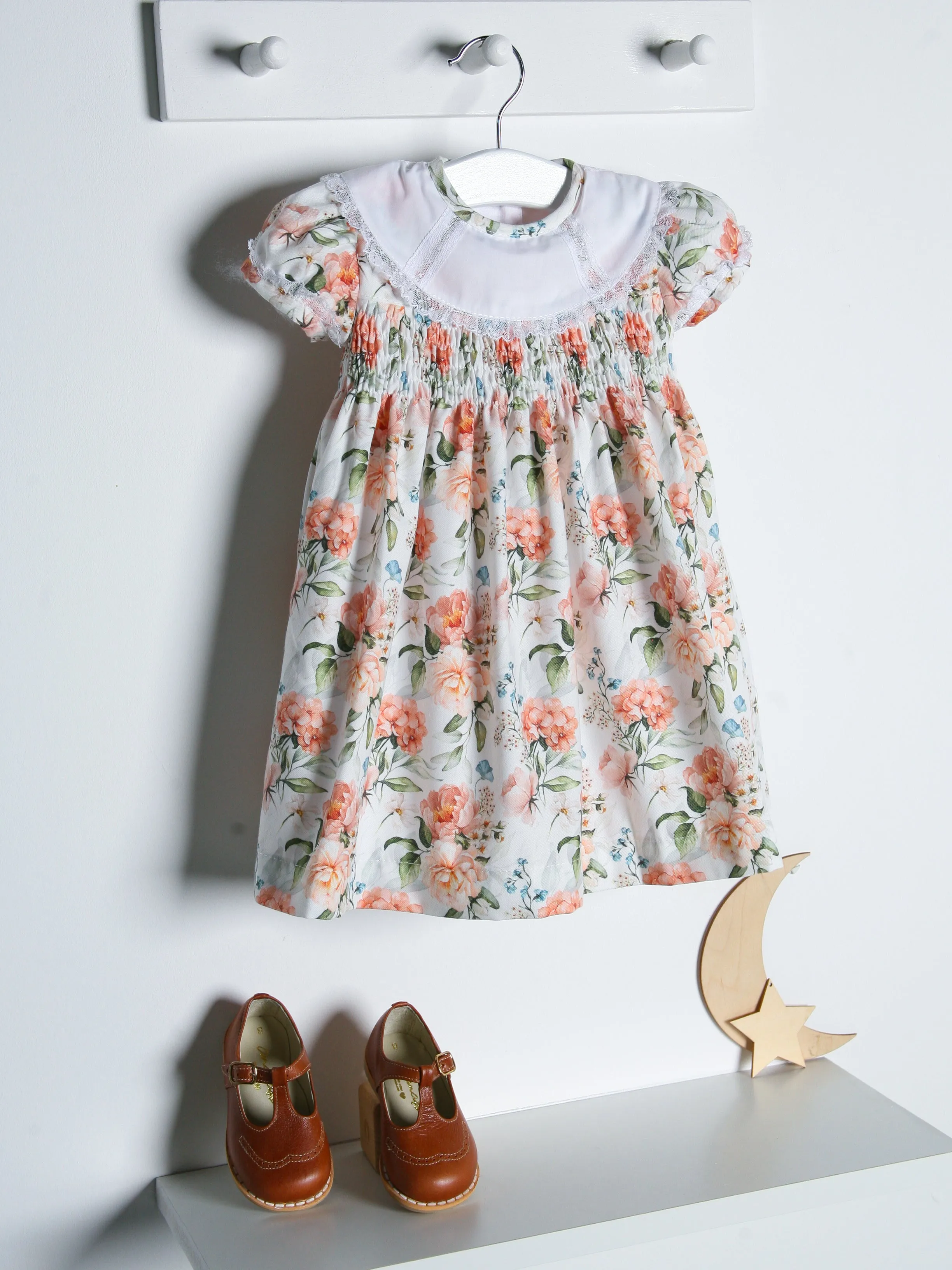 Rose & Albert Ivory Spring Floral Dress