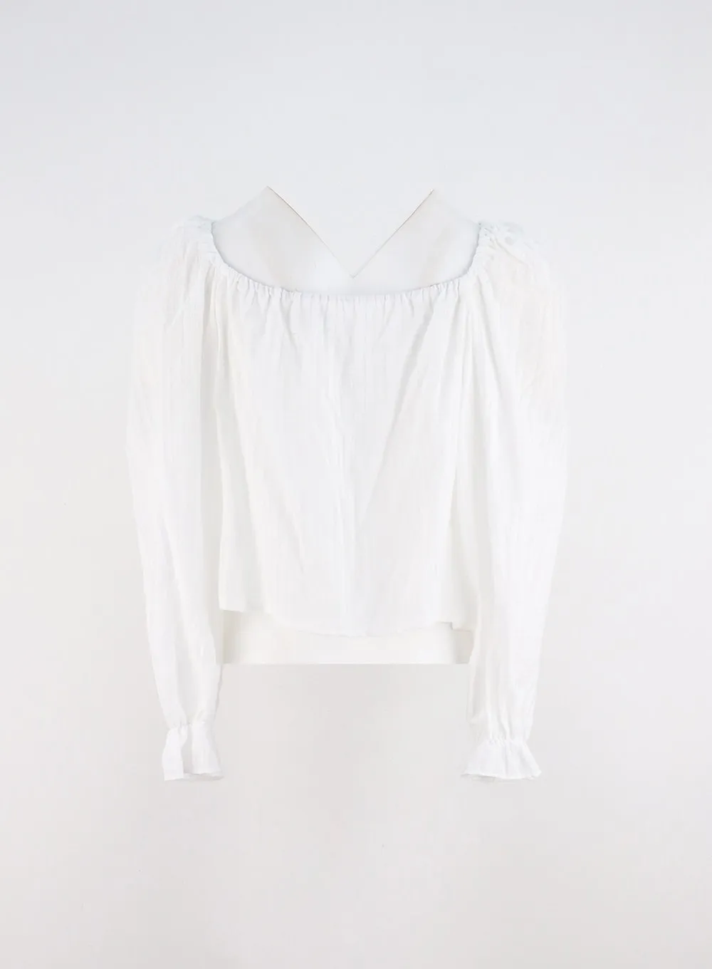 Ruffled Square Neck Blouse OO312
