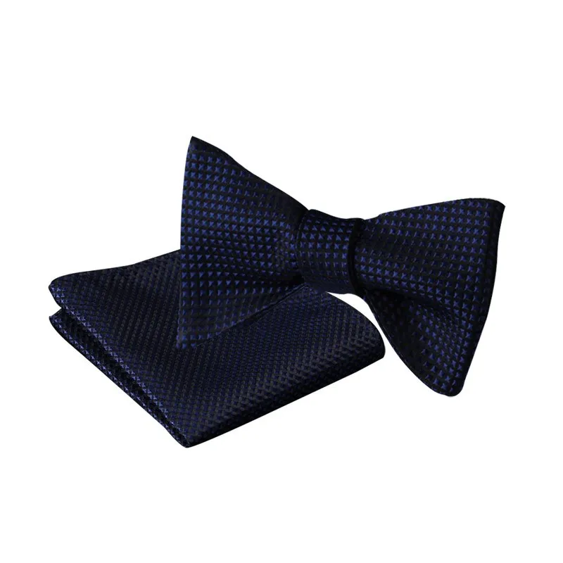 Tie Your Own Bow Tie - Blue Grid Pattern