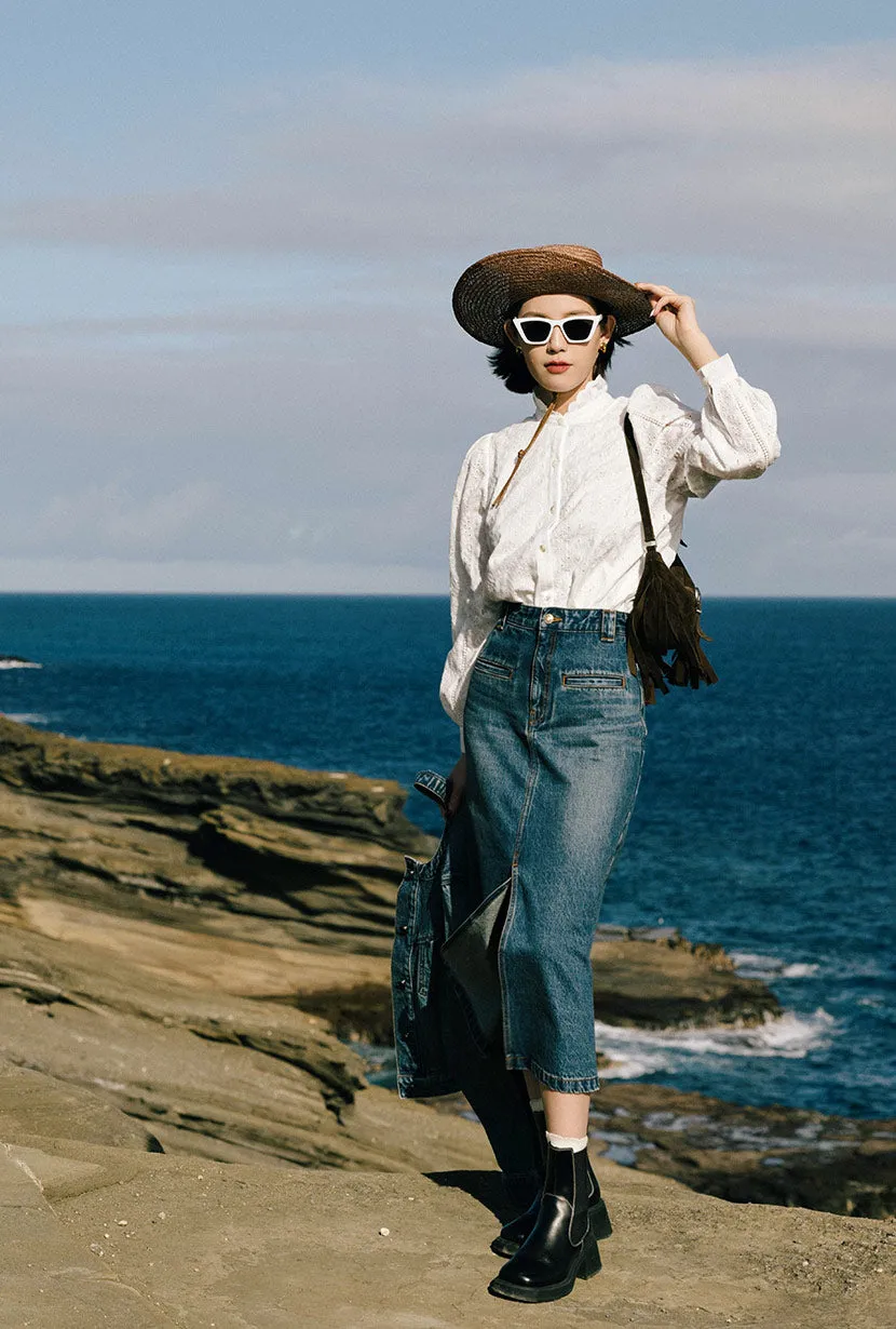 Tilly Cotton Blouse - Ivory