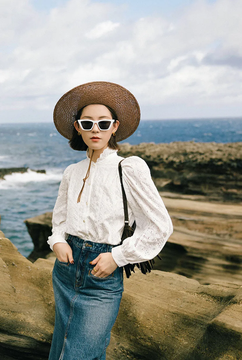 Tilly Cotton Blouse - Ivory