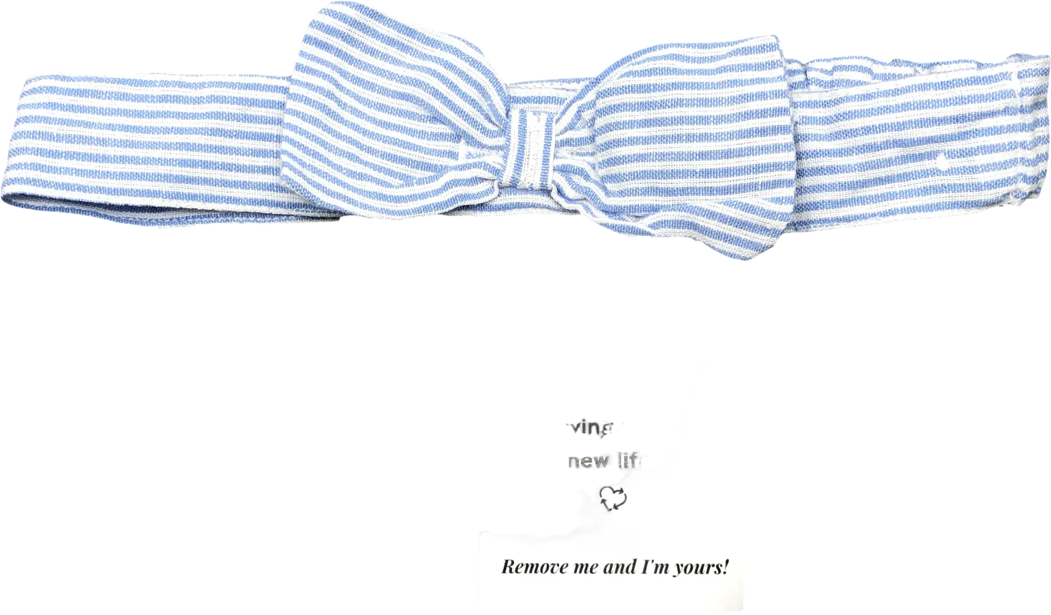 TU Blue Striped Bow Detail Headband 18-24 Months