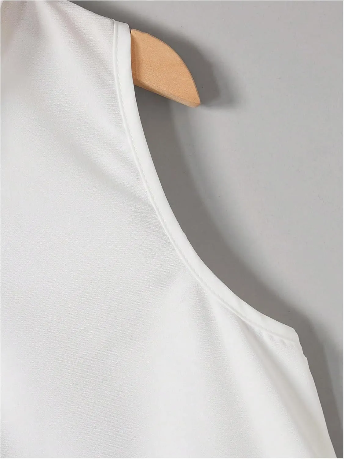 Verdusa Women's Bow Knot Split Back Button Up Blouse Top Sleeveless High Low Shirt