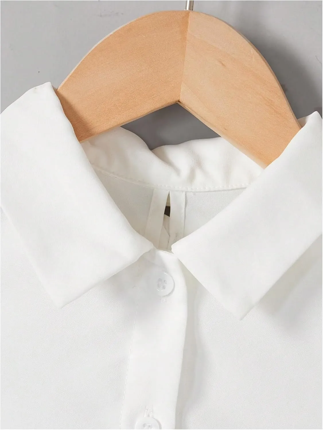 Verdusa Women's Bow Knot Split Back Button Up Blouse Top Sleeveless High Low Shirt