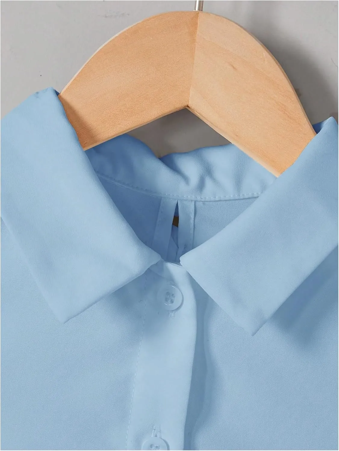 Verdusa Women's Bow Knot Split Back Button Up Blouse Top Sleeveless High Low Shirt