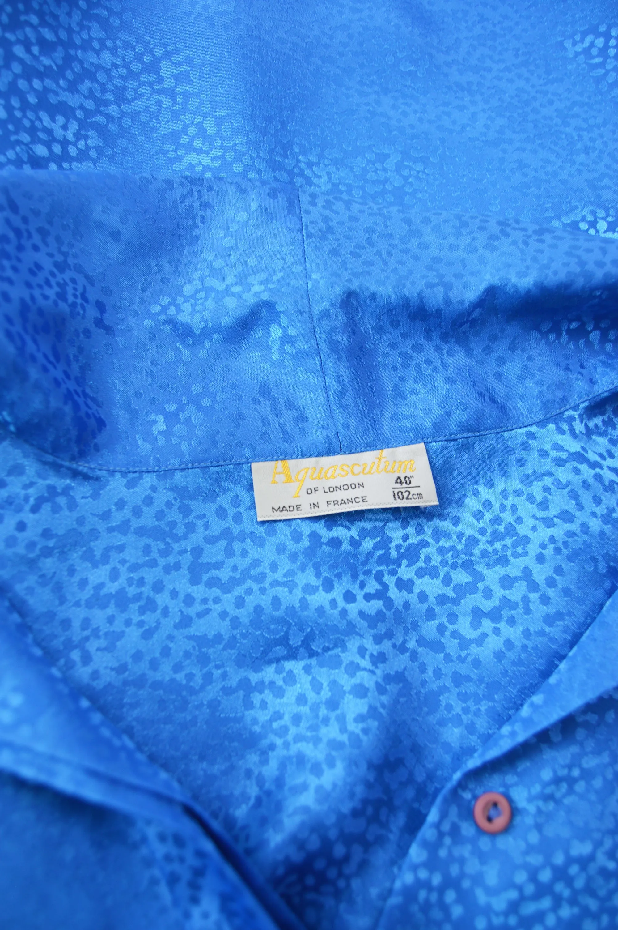 Vintage Balloon Sleeve Blue Pussybow Blouse, 1980s